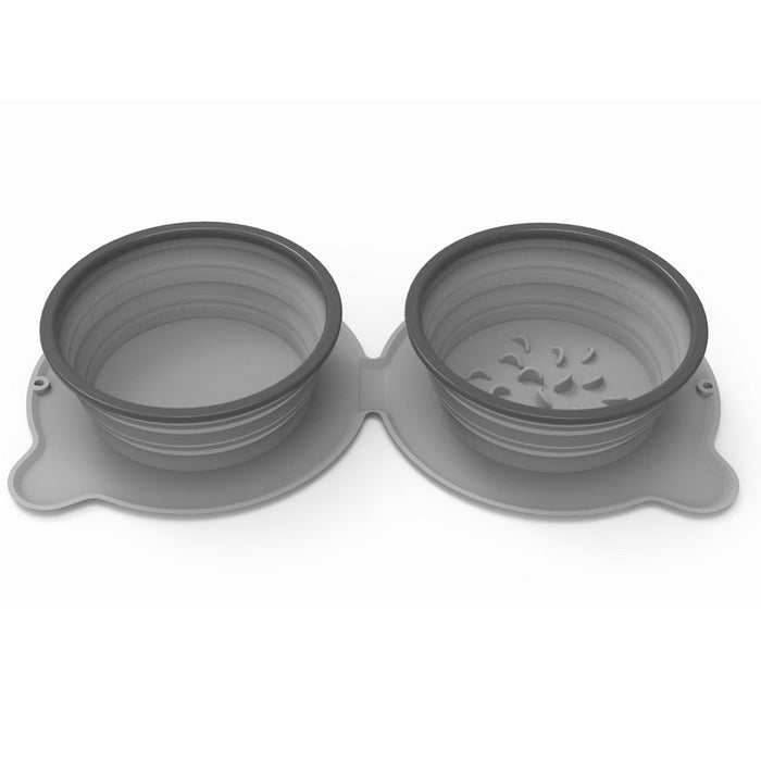 Portable Double Travel Bowls