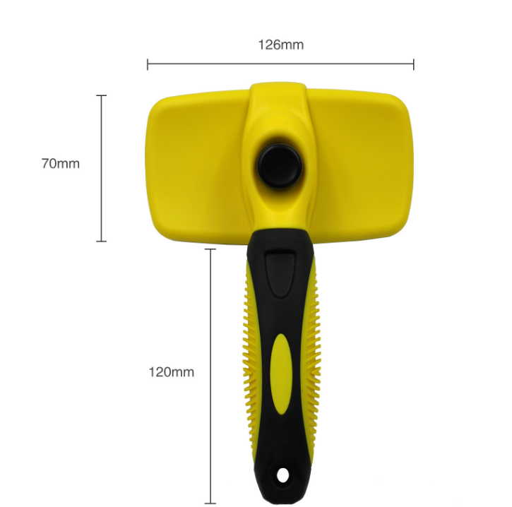 Reusable grooming brush for loose pet hair